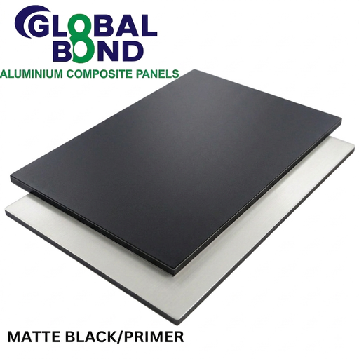 MATTE JET BLACK / PRIMER - GLOBAL BOND - 3mm ;Skin - 0.3mm ;3050 x 1500mm