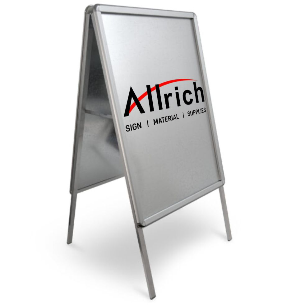 A1 -SANDWICH BOARD - (ROUND CHROME EDGES)