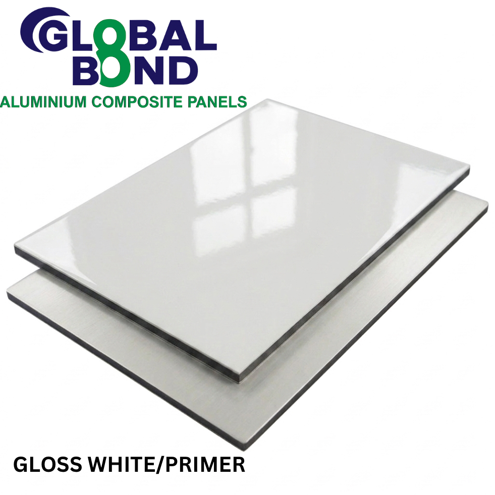 GLOSS WHITE / PRIMER - GLOBAL BOND - 3mm; Skin - 0.12mm; 3050x1220mm