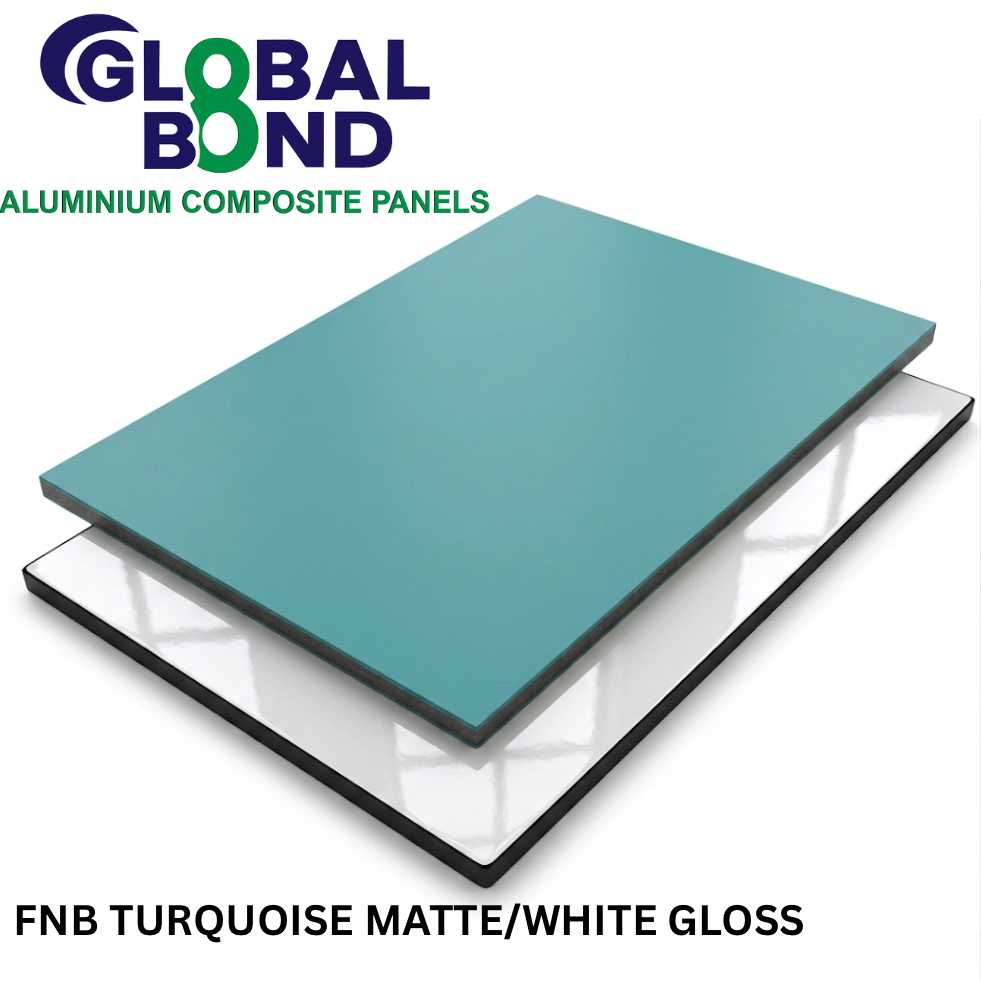 FNB TURQ BLUE/GLOSS WHITE-GLOBALBOND - 3mm; Skin-0.3mm; 3050x1500mm