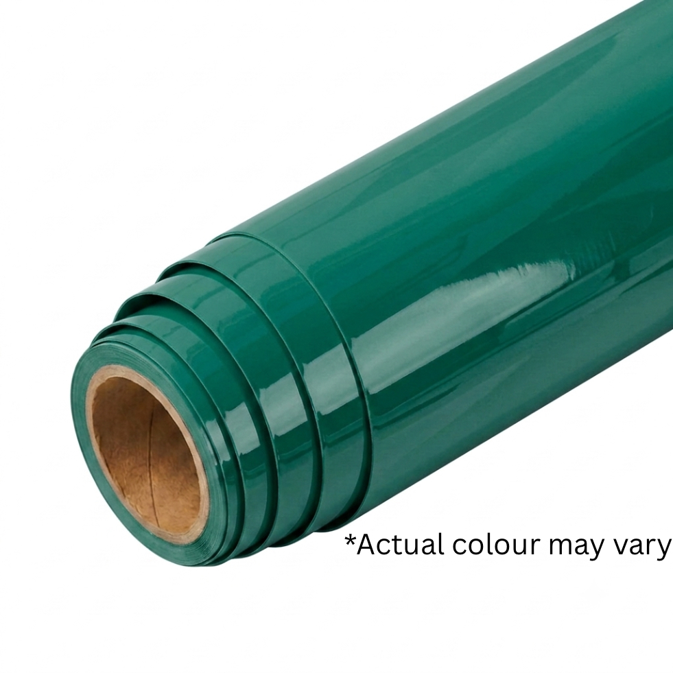 CUT OUT - GLOSS FOREST GREEN VINYL - 0.61 X 50 MTR