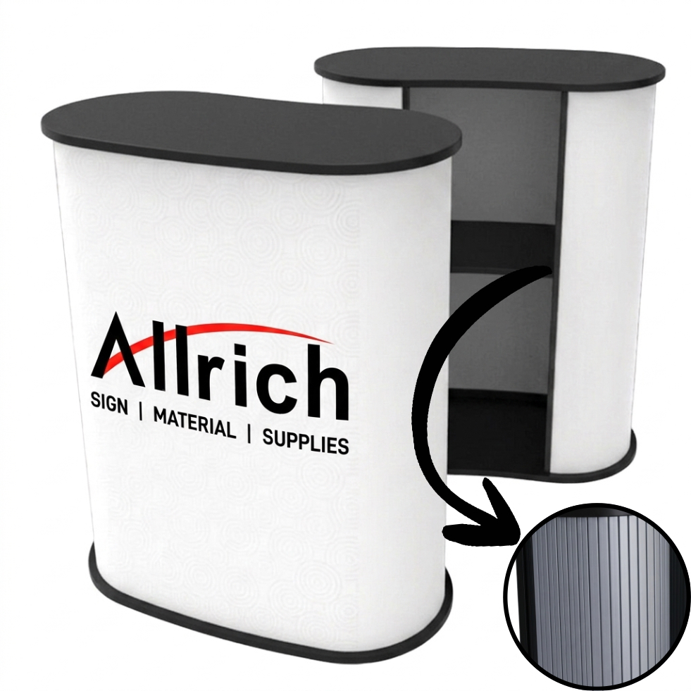 PROMOTION COUNTER-C (BLACK TOPS) - 90cmH x 90cmW