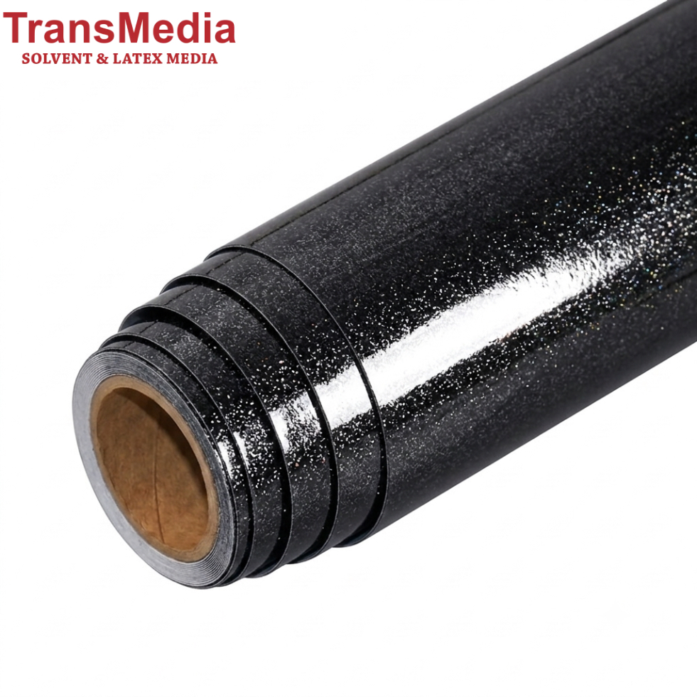 REFLECTIVE VINYL (TM 3208) - BLACK - 1.22mtr x 45.70mtr
