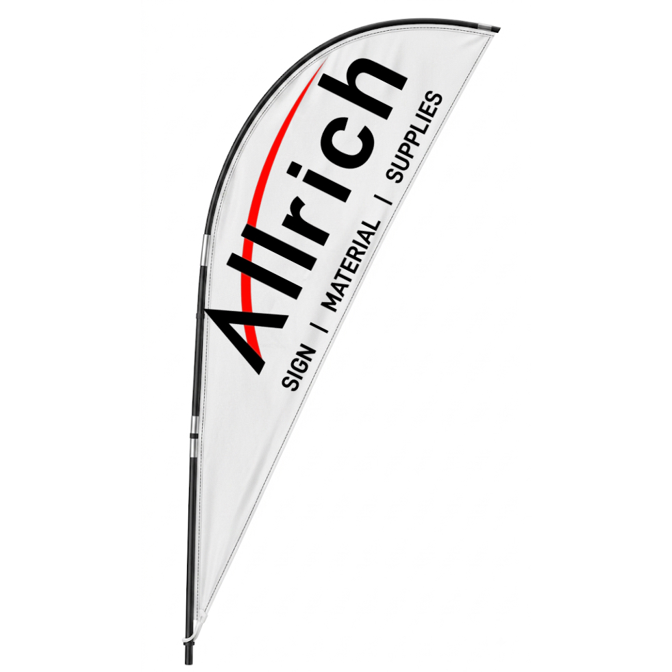 SHARKFIN BANNER - 2M - Incl. poles, spike & bag