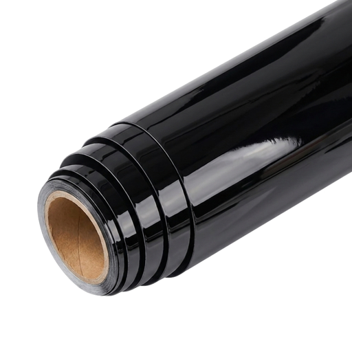 CUT OUT - GLOSS BLACK VINYL - 1.22 X 50 MTR